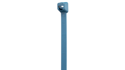 Panduit PLT2I-C96A Pan-Ty® Metal Detectable Antimicrobial Locking Cable Tie, Light Blue, 8" Length, 30 lb Tensile Strength, 100/Bag