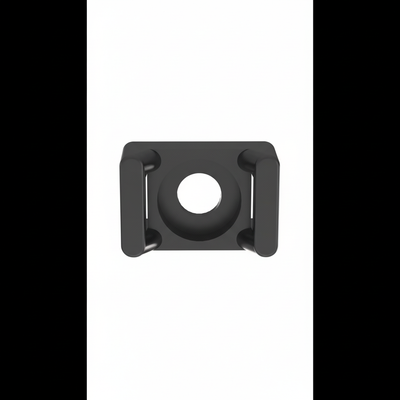 TM2S6-M0 Cable Tie Mount, Black, UV PA 6.6, 0.63x0.43", #6 Screw, 1000PK