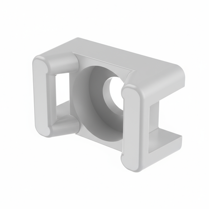Panduit TM2R6-C Cable Tie Mount, Natural, PA 6.6, 0.63x0.43", #6 Rivet, PK100