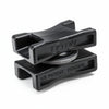 HellermannTyton DSWS50HSH1 Dual Swivel Saddle Spacer for T50-T250, Bundle Diameter 0.625 - 6", Black, PA66HS, 500/pkg