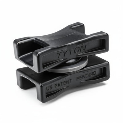 HellermannTyton DSWS50HSH1 Dual Swivel Saddle Spacer for T50-T250, Bundle Diameter 0.625 - 6", Black, PA66HS, 500/pkg