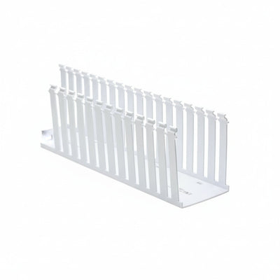 HellermannTyton 184-22007 High Density Slotted Wall Wiring Duct, 2" X 2", Non-Adhesive, PVC, White, 30ft/Box