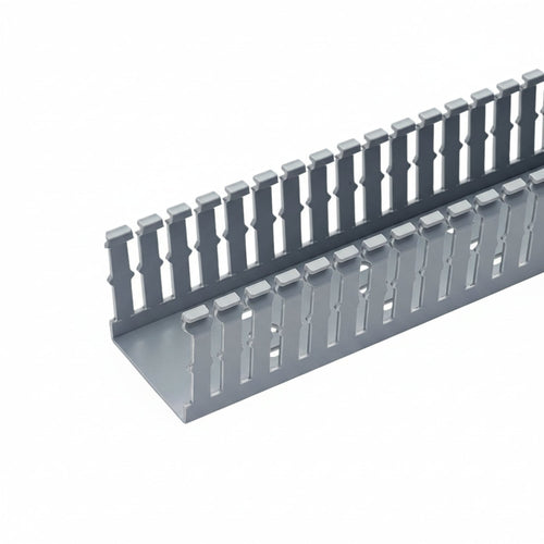 Panduct® F2X4LG6 Narrow Slot Duct, Lt Gray, PVC, 4.1