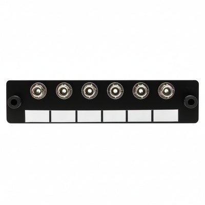 HellermannTyton FAP6MMST Fiber Adapter Panel Preloaded with 6 ST MM, 1/pkg