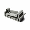 HellermannTyton FC1.2AH4 Flat Ribbon Cable Clamp, Adhesive, 1.2'' Max Cable Width, 0.156" Hole Dia, PA66, Gray, 500/pkg