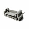 HellermannTyton FC1.2AK2 Flat Ribbon Cable Clamp, Adhesive, 1.2'' Max Cable Width, 0.156" Hole Dia, PA66, Gray, 50/pkg