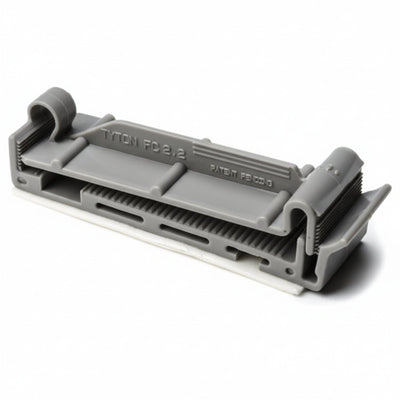 HellermannTyton FC2.2AK2 Flat Ribbon Cable Clamp, Adhesive, 2.2'' Max Cable Width, 0.156" Hole Dia, PA66, Gray, 50/pkg