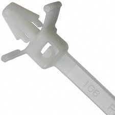 PM5-40-9C-WW 5" 40lb Natural Push Mount Cable Tie with Wings