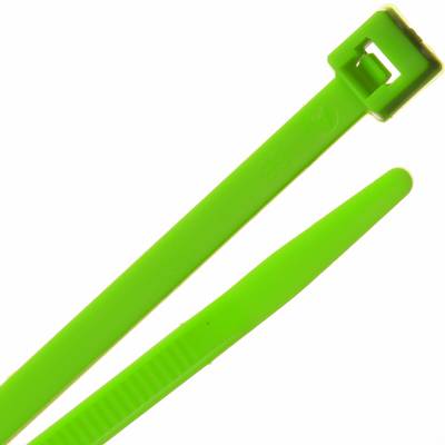 11" 50lb Florescent Green Cable Ties 100/bag Part # C11-50-Flor Green 2