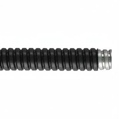 HellermannTyton FSU20B-25M HelaGuard Spiral Metallic Conduit, Extra Flexible, 0.50" (20mm) Dia, GS/PVC, Black, 82ft/Reel