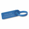 5" 35lb Blue Gemini Tote Dual Numbered Fixed Length Plastic Security Seal 100/Bag