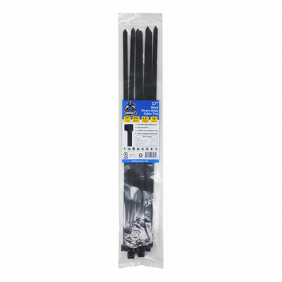 17" 175lb BlackUV Cable Ties 10/bag
