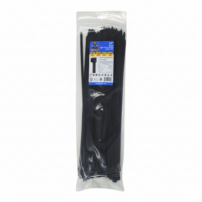 14" 120lb BlackUV Cable Tie 100/bag