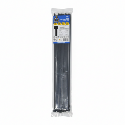 18" 120lb BlackUV Cable Tie 50/bag
