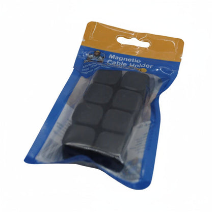 Black Magnetic Cable Holder Cable Clips for Nightstand, Deck, Home, Office 8/pack