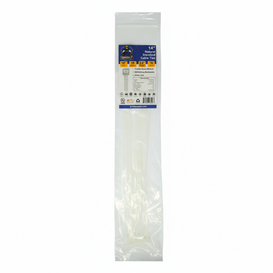 14" 50lb Natural Cable Tie 15/bag