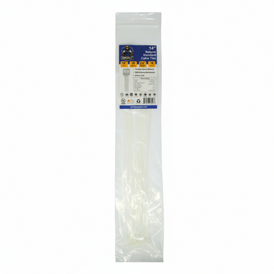 14" 50lb Natural Cable Tie 15/bag