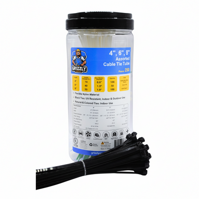 4", 6", 8" Assorted Cable Tie Tube 250/tube