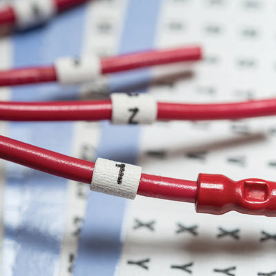 HellermannTyton TYHCT-250 Handi-Card Wire and Cable Markers, .25" x 1.5", 16 Across, Cloth, White, 5000/pkg