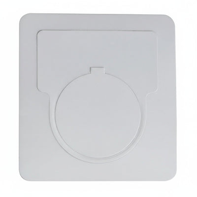 HellermannTyton 596-00414 Foam Nameplate, 1.75" x 1.75" Button Label With 1.2" Hole, PET, White, 250/roll