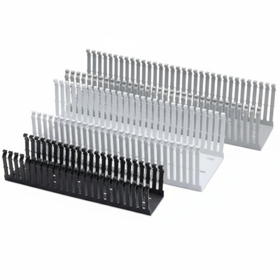 HellermannTyton 181-00597 High Density Slotted Wall Wiring Duct, 1" X 1", Non-Adhesive, PVC, Black, 120ft/Carton