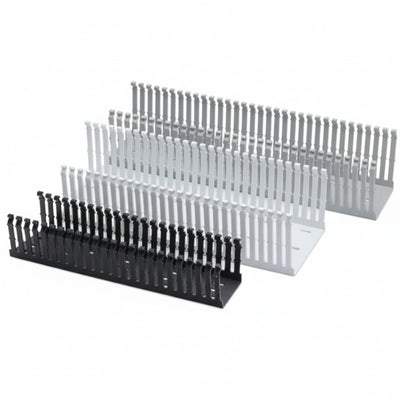 HellermannTyton 181-00600 High Density Slotted Wall Wiring Duct, 1" X 3", Non-Adhesive, PVC, Black, 120ft/Carton