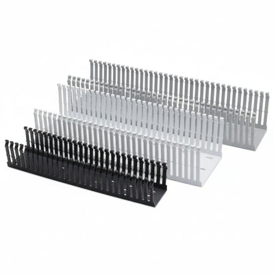 HellermannTyton 181-00615 High Density Slotted Wall Wiring Duct, 3" X 3", Non-Adhesive, PVC, Black, 120ft/Carton