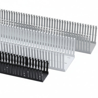 HellermannTyton 181-00662 High Density Slotted Wall Wiring Duct, 3" X 5", Adhesive, PVC, White, 120ft/Carton