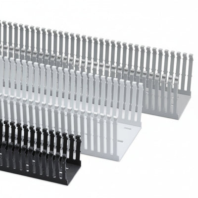 HellermannTyton 181-00686 High Density Slotted Wall Wiring Duct, 3" X 4", Non-Adhesive, PVC, Intrinsic Blue, 120ft/Carton
