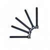 18" x 3/4" Hook and Loop Straps Black 100/bag