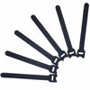 6" x 3/4" Hook and Loop Straps Black 100/bag
