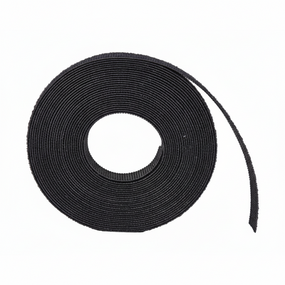 3/8” x 25 Yard Hook & Loop Continuous Roll, Black 1/Bag