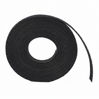 1/2” x 25 Yard Hook & Loop Continuous Roll, Black 1/Bag