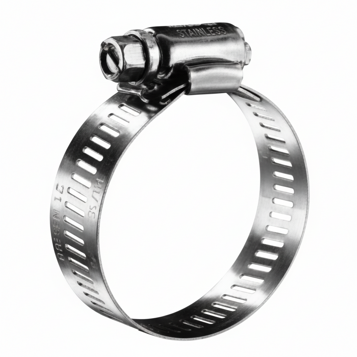 #12 Stainless Steel Hose Clamp w/ Zinc Plated Screw 10/box