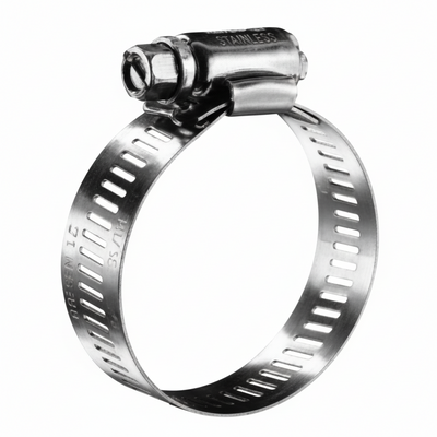 #12 Stainless Steel Hose Clamp w/ Zinc Plated Screw 10/box