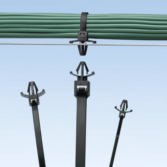 Push-Mount Cable Ties With Wings