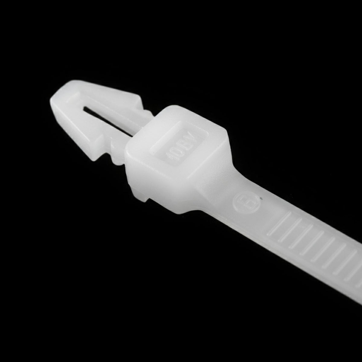 Push-Mount Cable Ties Without Wings