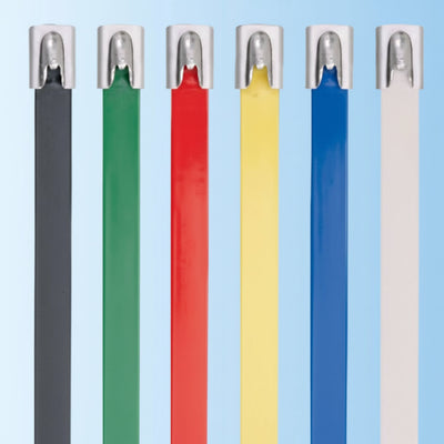 Panduit Pan-Steel® Self-Locking 316 Polyester Coated Stainless Steel Cable Ties