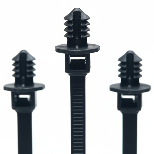 8" 50lb UV Black Fir Tree Cable Ties 100/bag Part # 8-50-Fir Tree