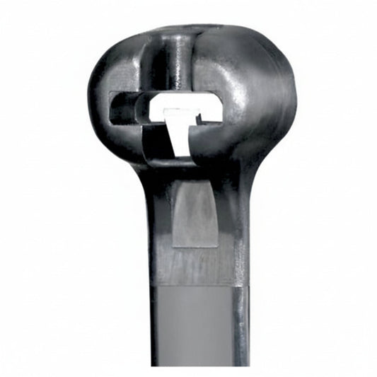 Panduit 8”  120lb UV Black Weather Resistant Dome-Top Barb Ty Cable Ties 250/bag Part # BT2LH-TL0