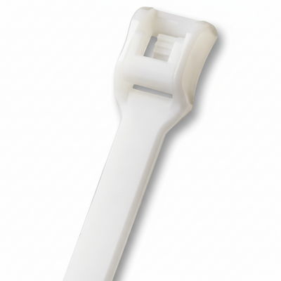 4" 18lb Natural Low Profile/In-Line Cable Ties 100/bag Part #LP4-18-9C