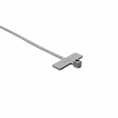 HellermannTyton IT18R8C2 Identification Tie, 3.9" Long, 18lb Tensile Strength, PA66, Gray, 100/pkg