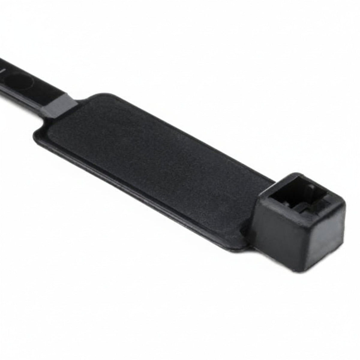 HellermannTyton IT50R0C2 Identification Tie, 8" Long, 50lb Tensile Strength, PA66, Black, 100/pkg