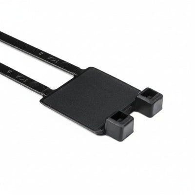 HellermannTyton IT50RD0K2 Identification Tie, 8" Long, 50lb Tensile Strength, PA66, Black, 50/pkg