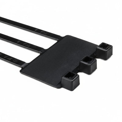 HellermannTyton IT50RT0UVK2 Identification Tie, 8" Long, 50lb Tensile Strength, PA66UV, Black, 50/pkg