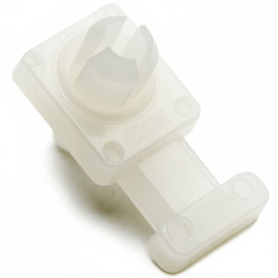 HellermannTyton LKCRF19C2 Low Profile Rivet Mount, .938'' x .47'', 0.25'' Hole, Max Pan .134'', T18-T50 Ties, 100/pkg