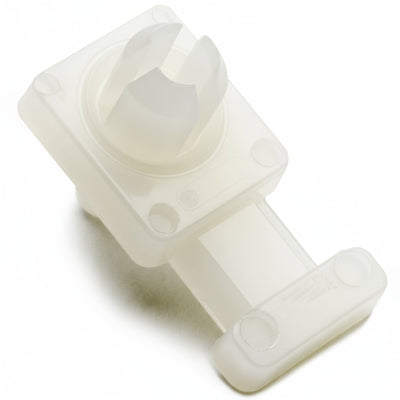 HellermannTyton LKCRF19H4 Low Profile Rivet Mount, .938'' x .47'', 0.25'' Hole, Max Pan .134'', T18-T50 Ties, 500/pkg