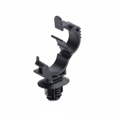 HellermannTyton 151-02501 LOC Locking Clamp, 10–14 mm Bundle Dia with FT9X12 Fir Tree, PA66HIRHSUV, Black, 500/pkg