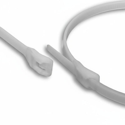 8" 50lb Natural Low Profile/In-Line Cable Ties 100/bag Part #LP8-50-9C