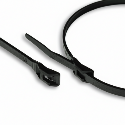 14" 120lb Black Low Profile/In-Line Cable Ties 100/bag Part #LP14-120-0C